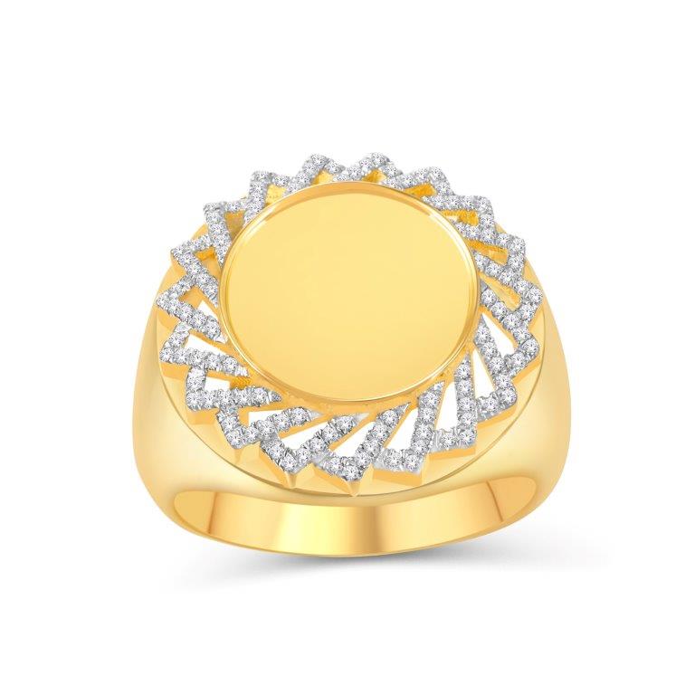 10 Karat White Gold 0.29 Carat Diamonds Fashion Men's Ring-0325659-WG