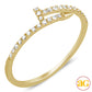14KY 0.20CTW DIAMOND DESIGNER "NAIL" RING