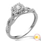 14KW 0.45CTW DIAMOND BRIDAL RING WITH HALO