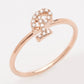 14KR 0.10CTW DIAMOND SMALL INITIAL RING