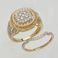 14KY 1.30CTW DIAMOND ROUND BRIDAL SET