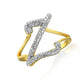 14KY 0.25CTW DIAMOND INITIAL RING