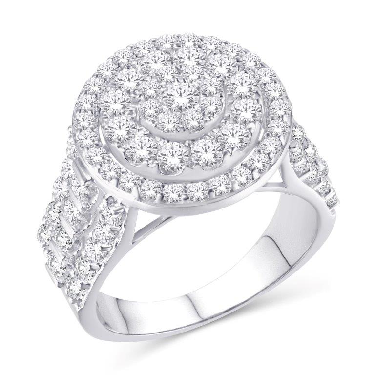 10 Karat Yellow Gold 2.00 Carat Diamonds Round Ladies Ring-0226490-YG