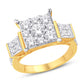 10 Karat Yellow Gold 1.89 Carat Diamonds Square Ladies Ring-0225784-YG