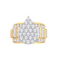 10 Karat White Gold 3.00 Carat Diamonds Pear Ladies Ring-0226256-WG (Size 8)