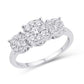 10 Karat Yellow Gold 0.50 Carat Diamonds Cushion Ladies Ring-0226336-YG