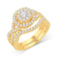 10 Karat Yellow Gold 1.00 Carat Diamonds Glittera Round Bridal Ring-0526103-YG