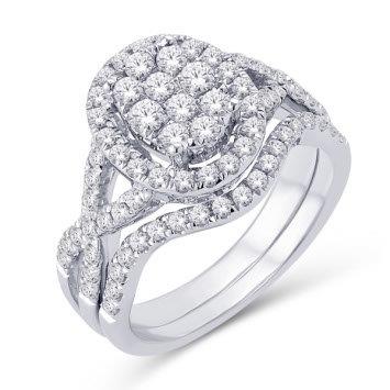 10 Karat Yellow Gold 0.50 Carat Diamonds Oval Bridal Ring-0525864-YG