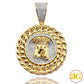 10KY 0.50CTW DIAMOND JESUS HEAD MEDALLION WITH