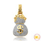 10KY 0.85CTW DIAMOND MONEY BAG PENDANT