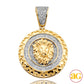 10KY 0.75CTW DIAMOND LION HEAD MEDALLION WITH