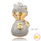 10KY 1.00CTW DIAMOND MONEY BAG PENDANT