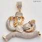 10KY 1.35CTW DIAMOND MONOPOLY MAN PENDANT