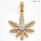 10KY+W 1.15CTW DIAMOND HERBAL MEDICINE LEAF