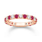 14 Karat Rose Gold 1.95 Carat Diamonds (1.05 Ruby) Fashion Ladies Ring-0232318-RG