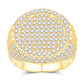 10 Karat All Yellow Gold 3.85 Carat Diamonds Round Men's Ring-0332033-ALY