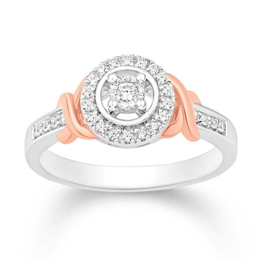 14 Karat White Gold 0.17 Carat Diamonds Round Ladies Ring-0232288-WG