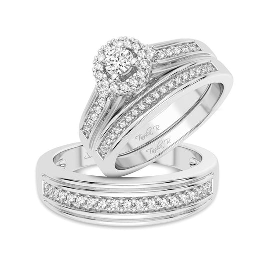 14K 0.50CT Diamond Trio Set