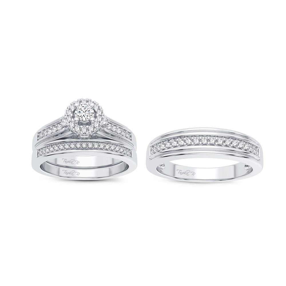 14K 0.50CT Diamond Trio Set
