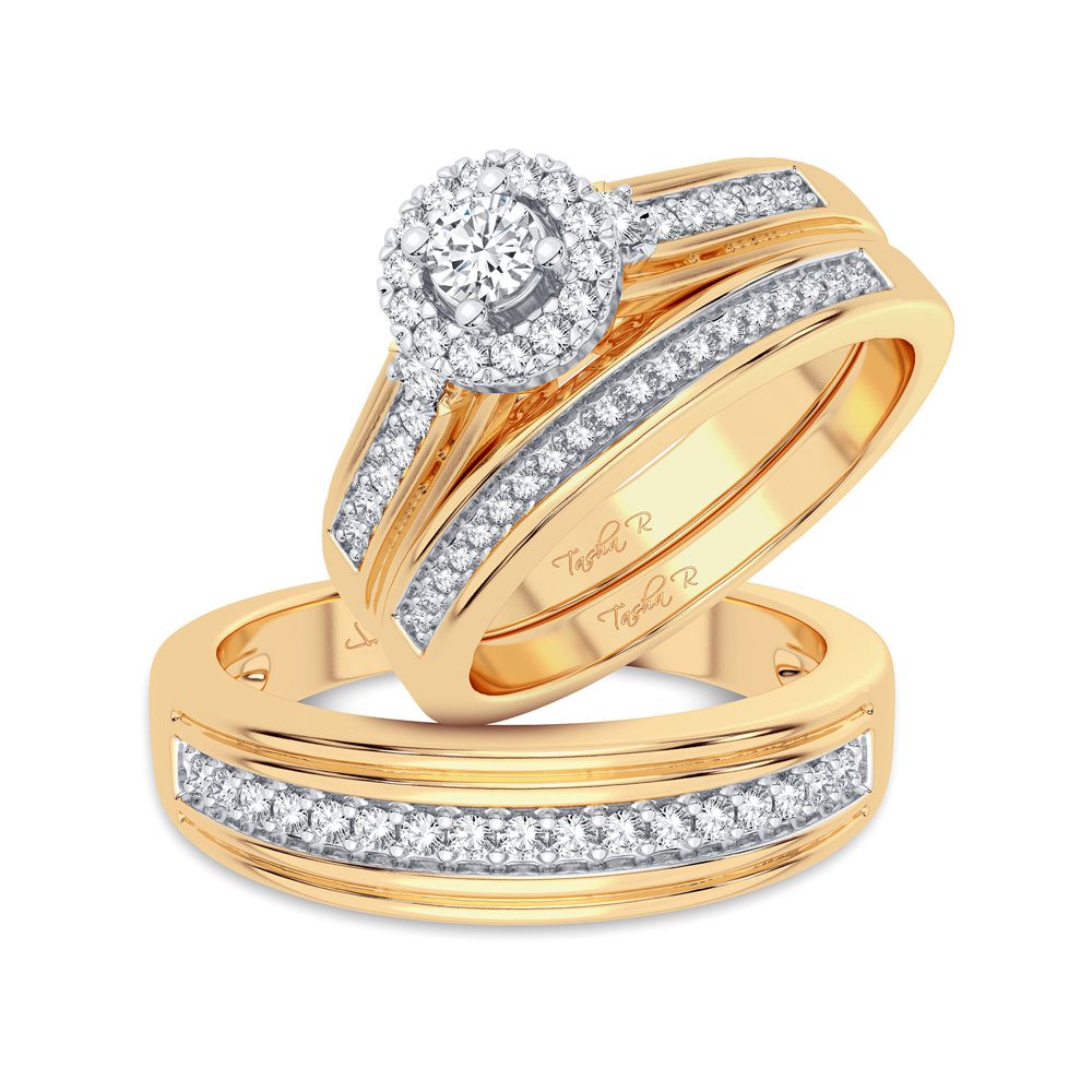14K 0.50CT Diamond Trio Set