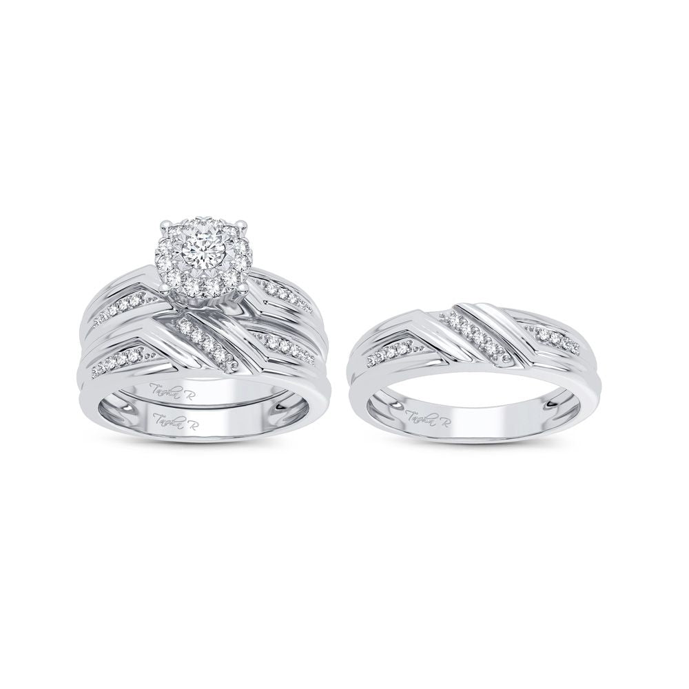 14K 0.43CT Diamond Trio Set