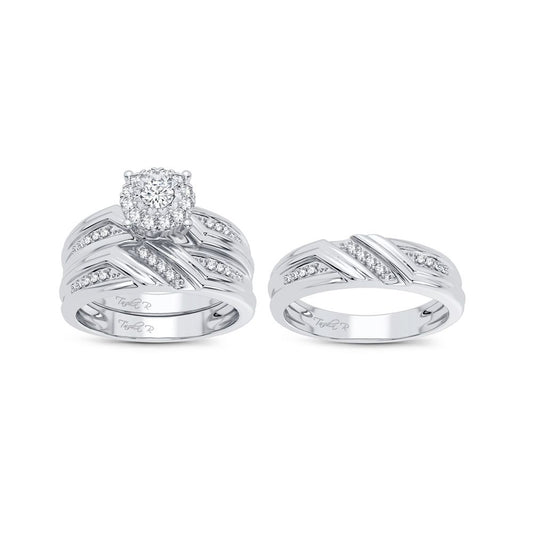 14K 0.43CT Diamond Trio Set
